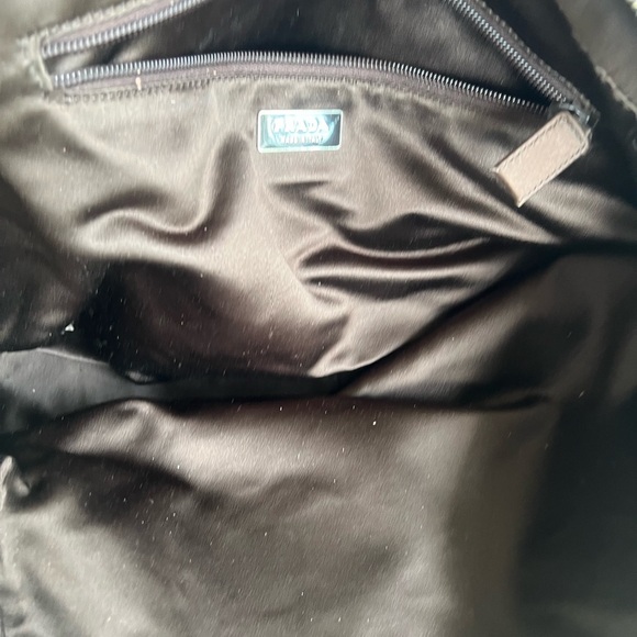 Prada Satchel in Rich Brown canvas and Vibrant Yellow Leather - Picture 8 of 10